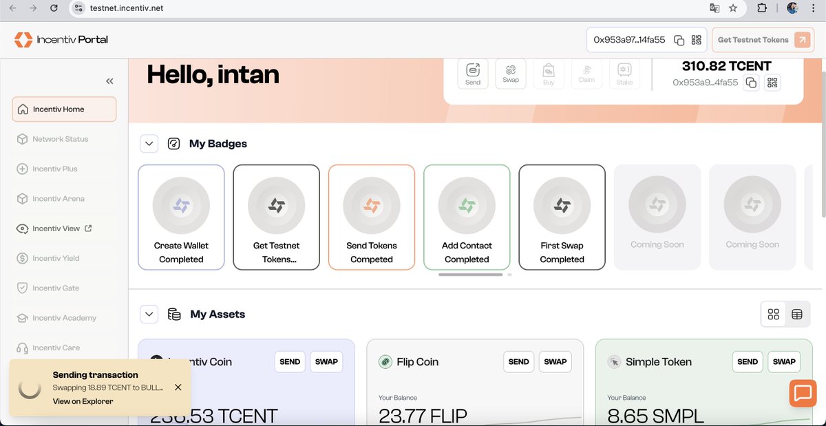 Intanpaox's tweet photo. Took Incentiv Testnet for a spin... and let’s just say, things are getting interesting.
Exclusive access + 6,000 $TCENT is up for grabs feeling lucky?

Find out for yourself: https://t.co/vPfl5dD4P7
@Incentiv_net https://t.co/DpLjF7HK6f