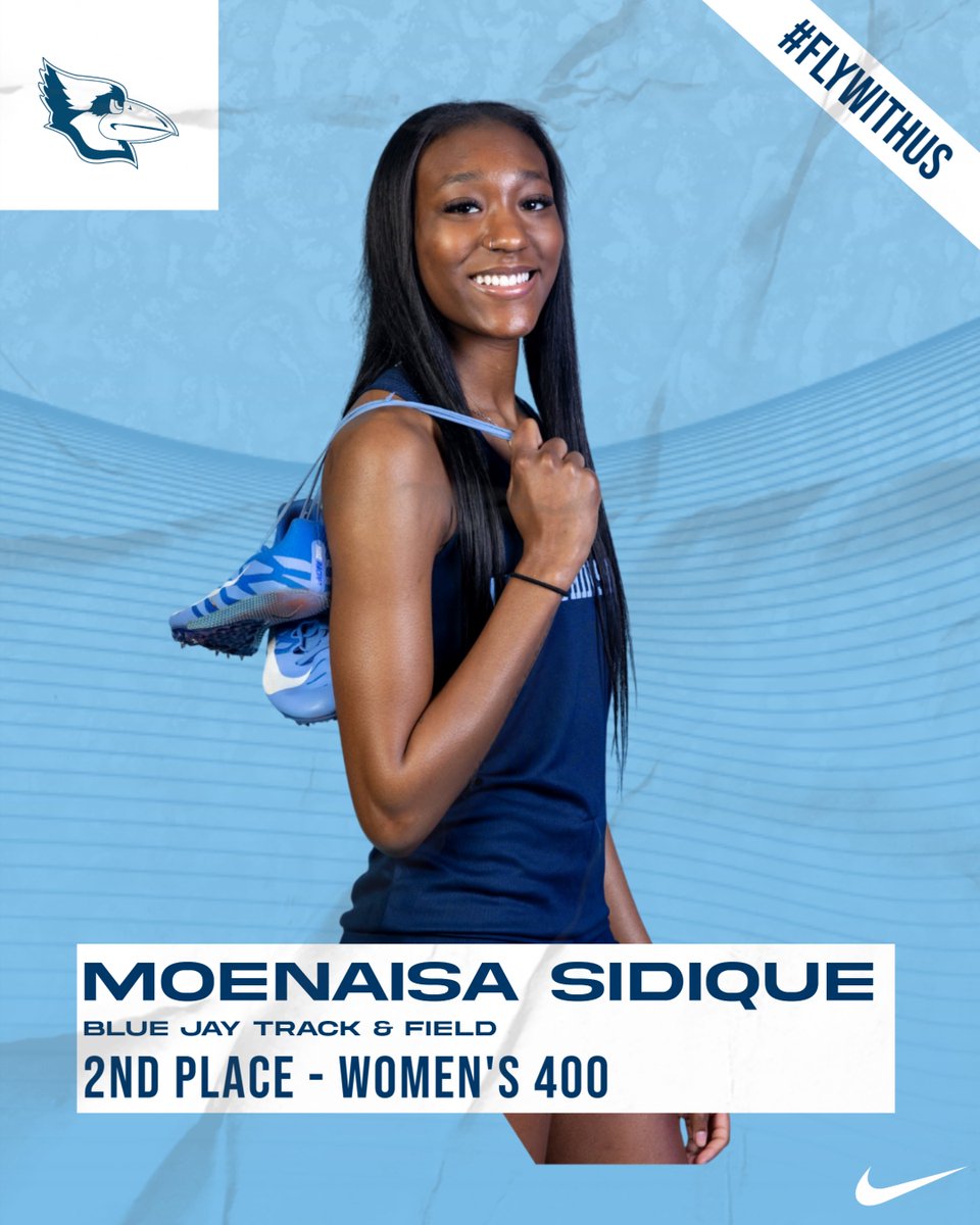 Moenaisa Sidique placed 2nd in the Women's 400 at the Culver-Stockton Invitational