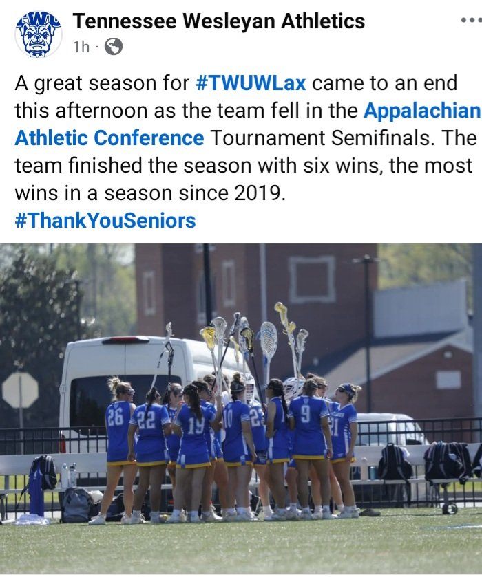 Props to the TWU Ladies  particularly head Coach Lorna Schoemehl .Her office is in the same building as our office on the mens side.I know first hand the hard work and passion she put into this season and this team. Way to go Coach! #twulacrosse #ladylax #twustrong #year1