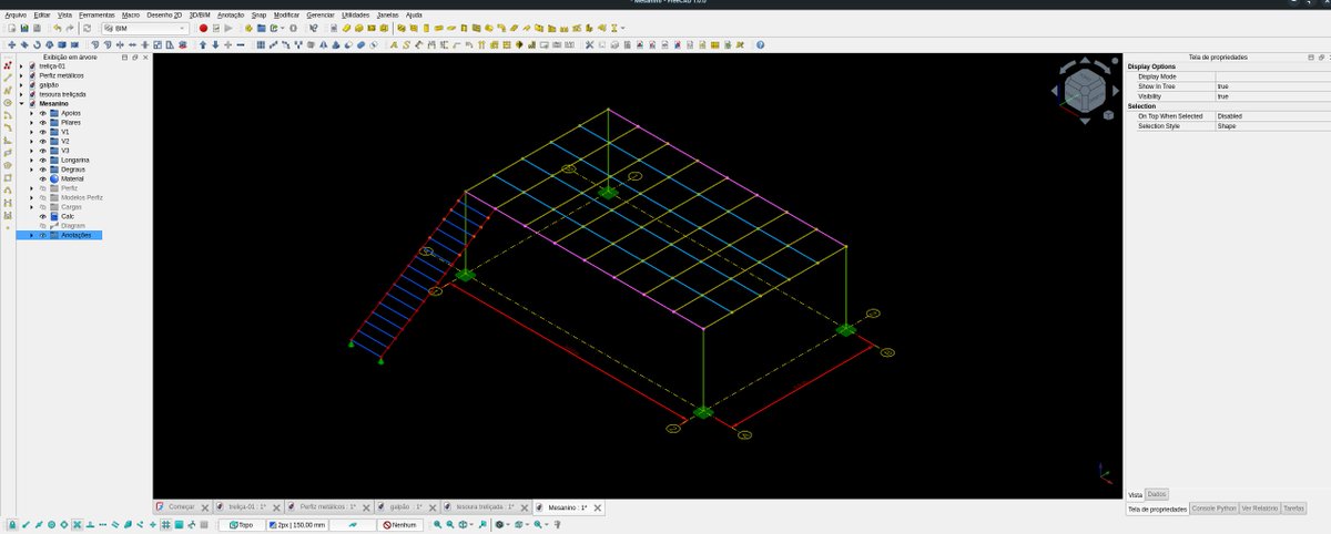 StructureTools's tweet image. Commercial project made with the StructureTools bench in @FreeCADNews , mezzanine with a free span of 10 m.
#structuralengineering #structuralmodeling #spaceframes #structuralanalysis #AEC #BIM #StructureAnalysis #FreeCAD #CivilEngineering #Structural #engine #StructureTools