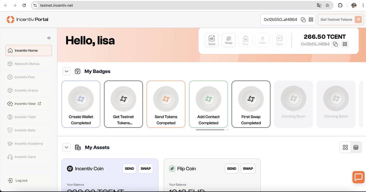 lisapaox's tweet photo. Just tested Incentiv Testnet’s latest features, All I can say is I am hyped!
Now hoping to score Exclusive Testnet Access + 6,000 $TCENT!

Don’t miss out get in early: https://t.co/oJ6YWxeAm1
@Incentiv_net https://t.co/A5qddONksB