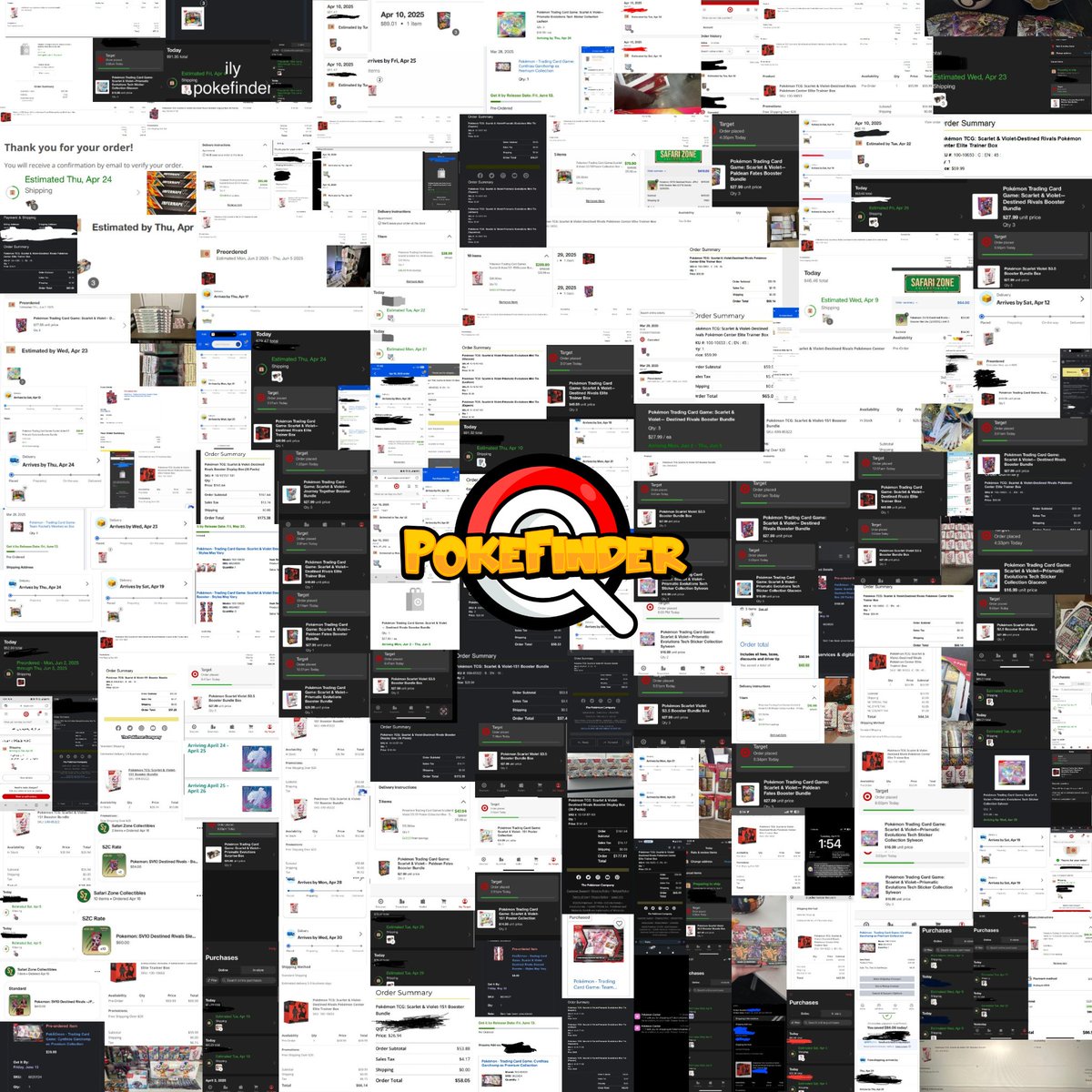PokemonFindr's tweet photo. Destined Rivals, Prismatic Evolutions, 151, Paldean Fates and more! We've been on fire lately, all this and more in just the past 30 days! If you're tired of taking Ls, join our community now💥Link in bio!

#Pokemon #PokemonTCG https://t.co/bVngn7wIR3
