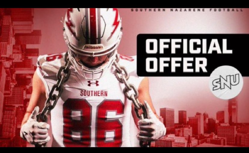 Southern Nazarene offered blessed for the opportunity🔴⚪️ <a href="/coach40evans/">Cody Evans</a>