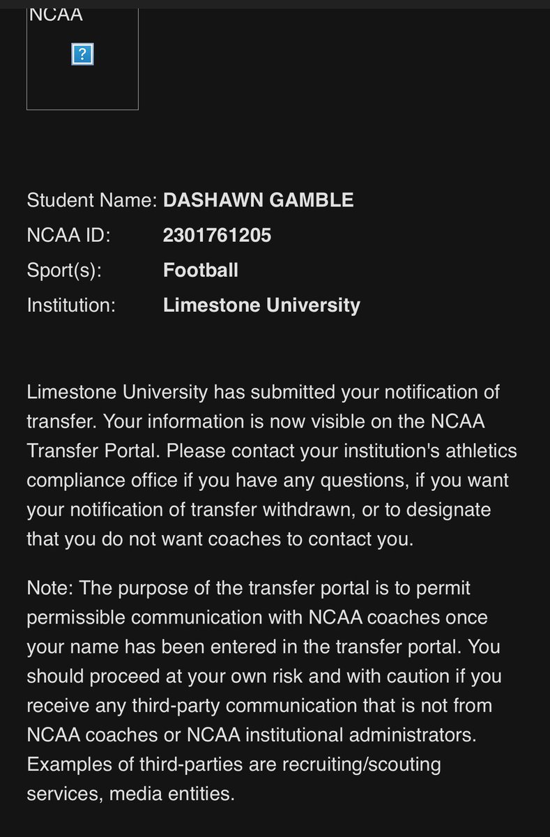 Dashawn “DJ” Gamble tweet media