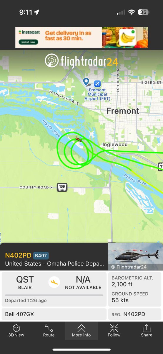 yur_cuz's tweet photo. @omaha_scanner General area of the crash site it seems. https://t.co/A9QBfkIGbn