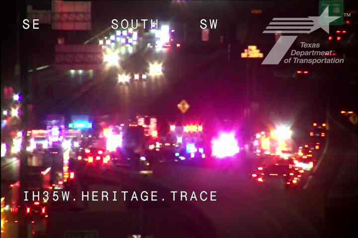 #BREAKING: <a href="/FortWorthFire/">Fort Worth Fire Department</a> <a href="/MedStarEMSInfo/">MedStar EMS Alerts</a>: Sixteen people have been hurt after several motorcycles crashed and caught fire on I-35W near Heritage Trace in far North Fort Worth. <a href="/CBSNewsTexas/">CBS News Texas</a>