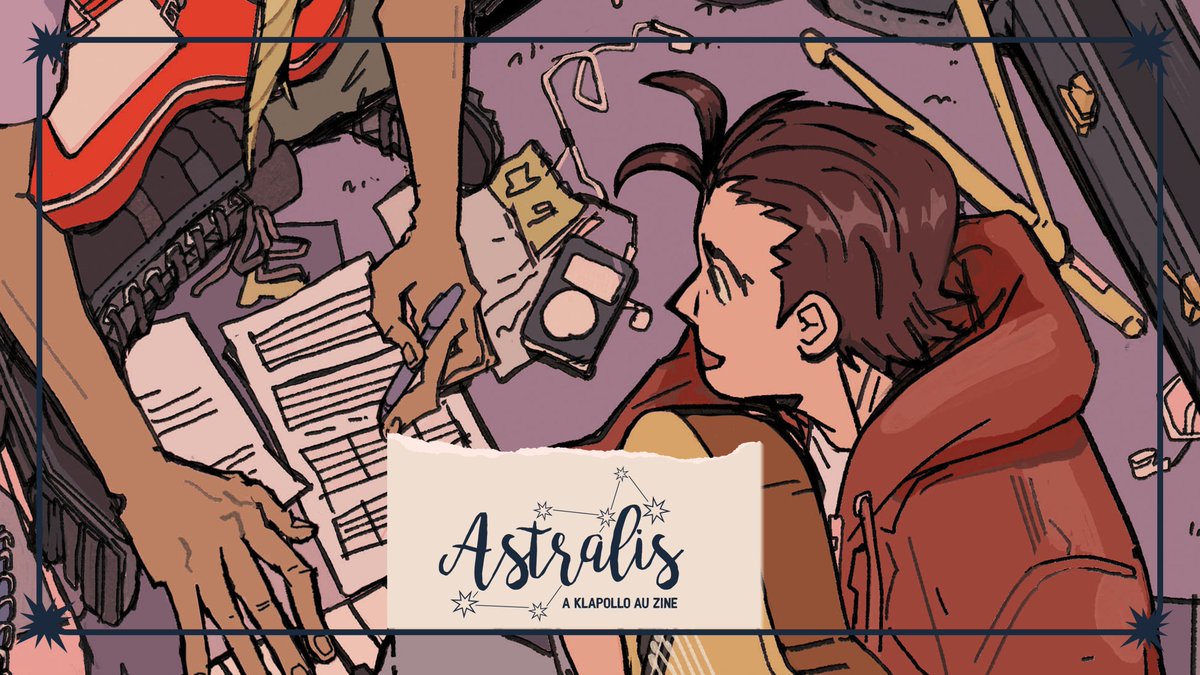 ceeejus's tweet image. little preview of my garage band au piece for @KlapolloAUZine ! preorders are open until until 5/12 :)