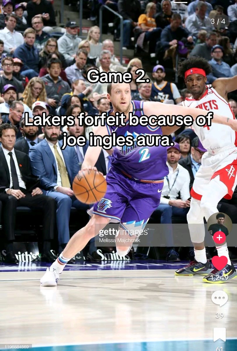 plantlover36's tweet image. Joe Ingles about to crush the L*kers with his Aura 🔥🔥 (saw this on TikTok)