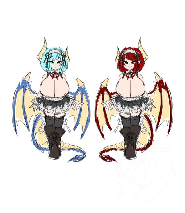 魔王ちゃん城の双子メイドさんかっこかり