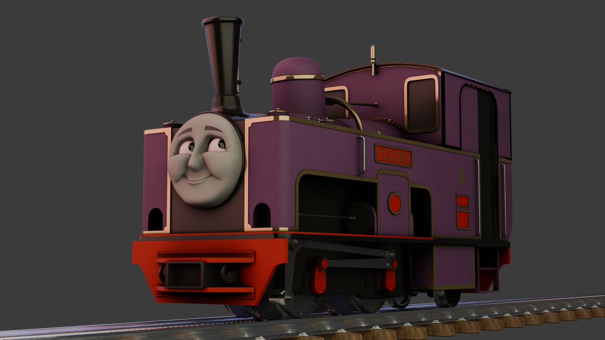 SmudgerOfSodor's tweet photo. Everyone! Culdee is finally finished! It took a little bit to get him gone, but I'm personally really happy with how he turned out. I'm thinking I'll make a remake of danger points in the near furure tbh. Oh also Godred's coming soon. #TTTE #ThomasandFriends #blender #3dmodeling https://t.co/tYVezX9F0l