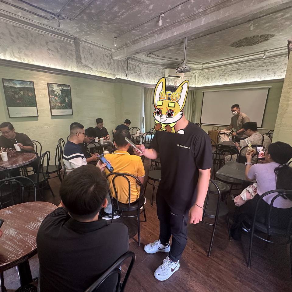 SaharaAI's tweet photo. It’s not too late to swing by the Sahara AI Vietnam meetup!

We’re about to go LIVE at Beenthere Coffee with our co-founder @tz_sahara, chatting all things AI & Web3 with the local community.

Come grab a coffee, exclusive merch, and meet the crew — we’ll be here ’til noon!

📍 3/5 Hoang Sa, District 1
⏰ Ends at 12PM

@Sahara_VietNam