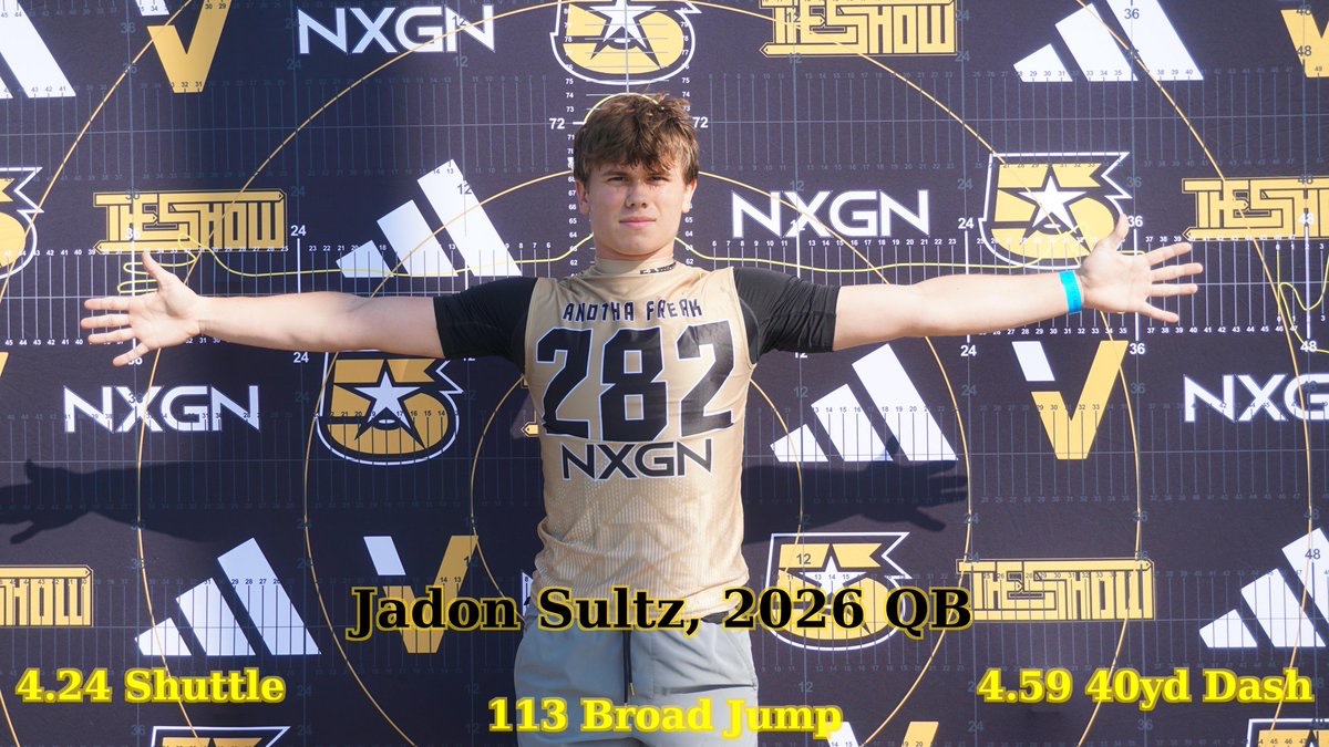 Jadon Sultz (@jadonsultz) on Twitter photo Verified measurables from NXGN combine!
<a href="/NxgnCamps/">NXGN Camps, Inc</a> <a href="/coach_borja/">Jose Borja Saucedo</a> <a href="/DLew87dabeast/">Derrick Lewis “DLewniversity”</a>
<a href="/Coach_Stanfield/">Stanfield Qb</a> <a href="/Shaun_Rut/">Shaun Rutherford MEd🎓</a> <a href="/txqb/">Brian Thiebaud</a> <a href="/realmavnation/">MavNation</a> <a href="/MikeLeeReynolds/">Michael Reynolds</a> Verified measurables from NXGN combine!
<a href="/NxgnCamps/">NXGN Camps, Inc</a> <a href="/coach_borja/">Jose Borja Saucedo</a> <a href="/DLew87dabeast/">Derrick Lewis “DLewniversity”</a>
<a href="/Coach_Stanfield/">Stanfield Qb</a> <a href="/Shaun_Rut/">Shaun Rutherford MEd🎓</a> <a href="/txqb/">Brian Thiebaud</a> <a href="/realmavnation/">MavNation</a> <a href="/MikeLeeReynolds/">Michael Reynolds</a>