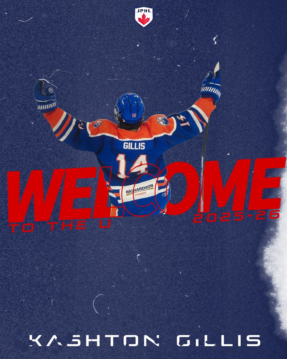 We have signed defenseman Kashton Gillis for the 2025-26 season. Welcome to the U Kashton.