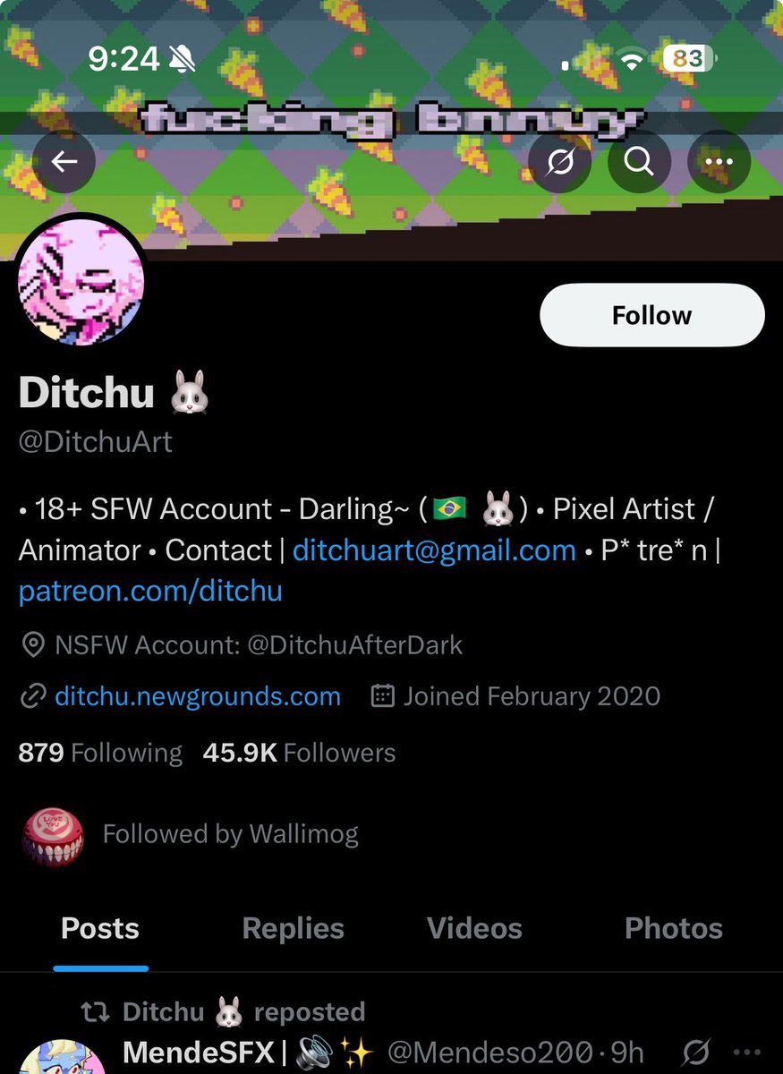 SpacedLum's tweet photo. So, not only did @DitchuArt make this dumpster fire of a tweet and got the abuse victim of this tweet to defend you about this tweet.

You also are Openly and Actively being a Hypocrite by having your own NSFW account in your location.

You are worse than Scum.

Fucking Pathetic. https://t.co/h1pFi4EcYK