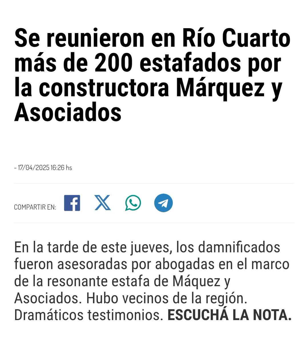 Otra constructora estafadora: Márquez. 
El mercado inmobiliario es una MAFIA.