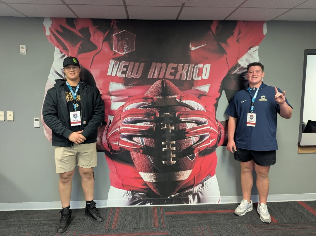 Derek Worden (@derekworde92531) on Twitter photo Had a wonderful visit up to <a href="/UNMLoboFB/">New Mexico Football</a>! Thanks so much to the staff and players for making the trip that much more memorable!
Great to see <a href="/Bryce_Greer50/">Bryce Greer 6'3'' 285 OL</a> again amongst the visitors!
<a href="/BlairAngulo/">Blair Angulo</a> <a href="/BrandonHuffman/">Brandon Huffman</a> <a href="/Coach_CBooth/">Cody Booth</a> <a href="/Coach_Eck/">Jason Eck</a> <a href="/TSchureman/">Travis Schureman</a> <a href="/CodyTCameron/">Cody Cameron</a> Had a wonderful visit up to <a href="/UNMLoboFB/">New Mexico Football</a>! Thanks so much to the staff and players for making the trip that much more memorable!
Great to see <a href="/Bryce_Greer50/">Bryce Greer 6'3'' 285 OL</a> again amongst the visitors!
<a href="/BlairAngulo/">Blair Angulo</a> <a href="/BrandonHuffman/">Brandon Huffman</a> <a href="/Coach_CBooth/">Cody Booth</a> <a href="/Coach_Eck/">Jason Eck</a> <a href="/TSchureman/">Travis Schureman</a> <a href="/CodyTCameron/">Cody Cameron</a>