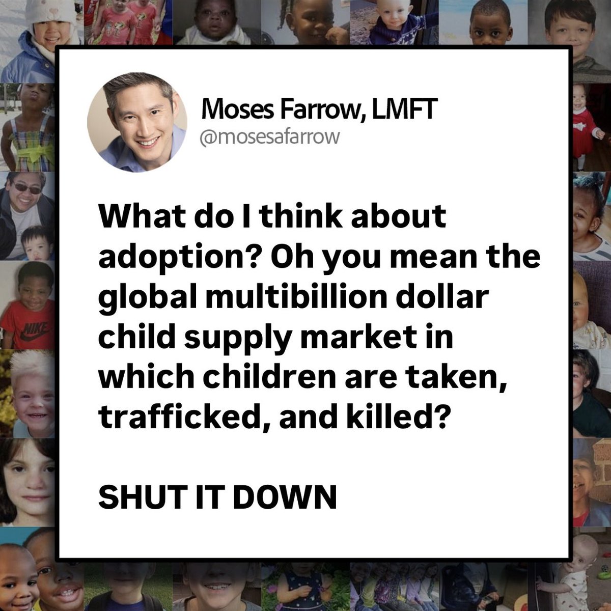 MosesFarrow's tweet photo. Spread the word… shut it down. https://t.co/Sgy84FQ2Zf