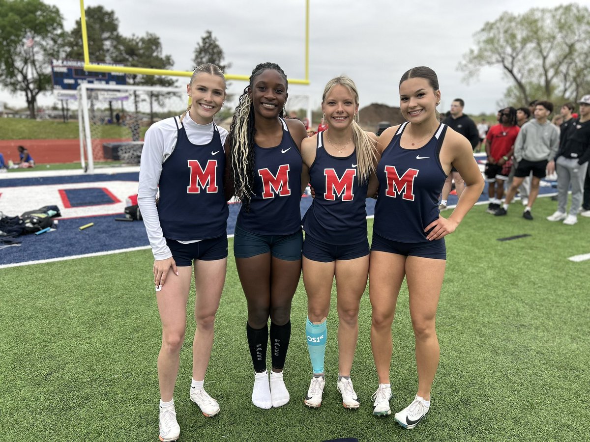 🚨🚨NEW SCHOOL RECORD🚨🚨
Harli Omli, Michelle Jeje, Hanna Pellant, and  Sarah Oberreuter set a new school record in the 4x100 relay tonight with a time of 47.34.
The previous record of 47.90 was set in 2024 by Omli, Pellant, Oberreuter, and Aylani Barron. #mhstf25