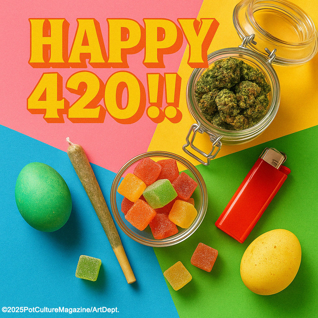 PotCultureMag's tweet photo. #HAPPY420 on 4/20!! It’s the Super Bowl of smoke and the Met Gala of munchies—roll heavy, toke loud, and let the whole damn day reek of rebellion. 🏆🔥 #PotCultureMagazine #Cannabis #420Community #CannabisCulture #CannabisCommunity #Weed #HighHoliday https://t.co/cbpKTmNAyf