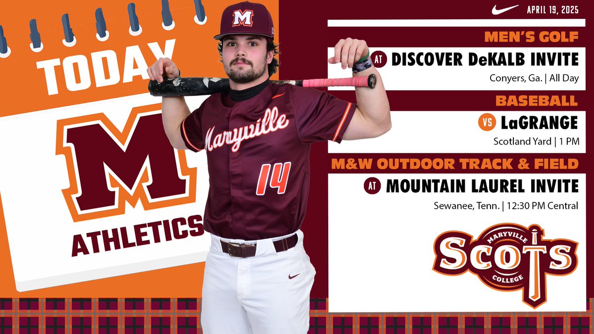 Baseball Senior Day!
Track, MGolf Also in Action
tinyurl.com/3t4udjsr
#goscots
