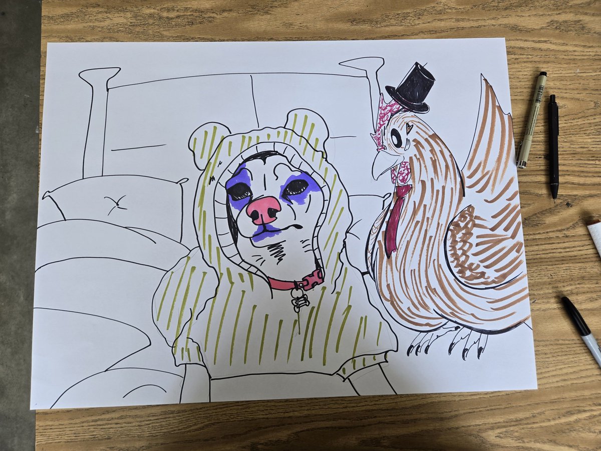 KujaTheGhoul's tweet photo. Drawing i did with @Moth_Lie a few weeks ago
#art #animals #antiai https://t.co/K1LojBanDv
