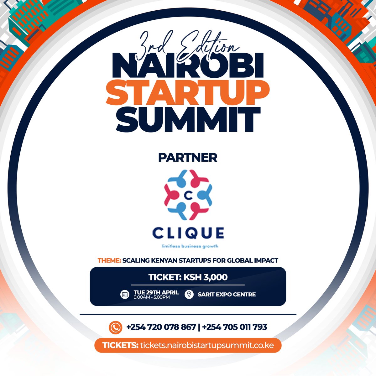 The Nairobi Startup Summit is tailored for startups and SMEs looking to scale across Africa and beyond. Meet funders, accelerators, and collaborators all under one roof. Join us on April 29. Get your ticket at tickets.nairobistartupsummit.co.ke
#NairobiStartupSummit #TIEEvents