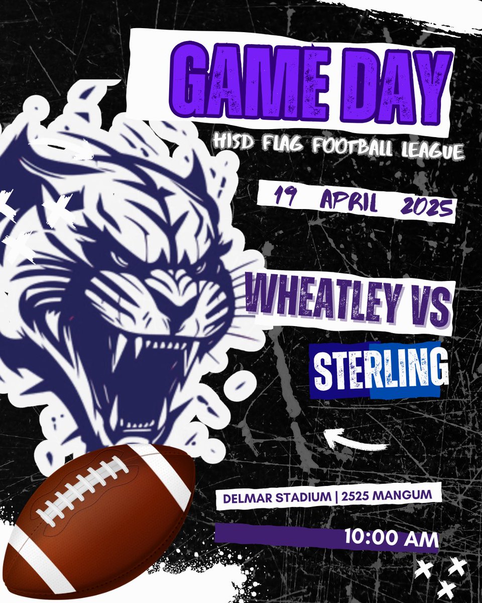 Coach Ervin Taylor II (@houcoachtaylor2) on Twitter photo GAME DAY 
GAME 2 
Flag Girls Football 7 on 7. Come see our Wheatley girls take on Sterling at 10am at Delmar stadium. GAME DAY 
GAME 2 
Flag Girls Football 7 on 7. Come see our Wheatley girls take on Sterling at 10am at Delmar stadium.