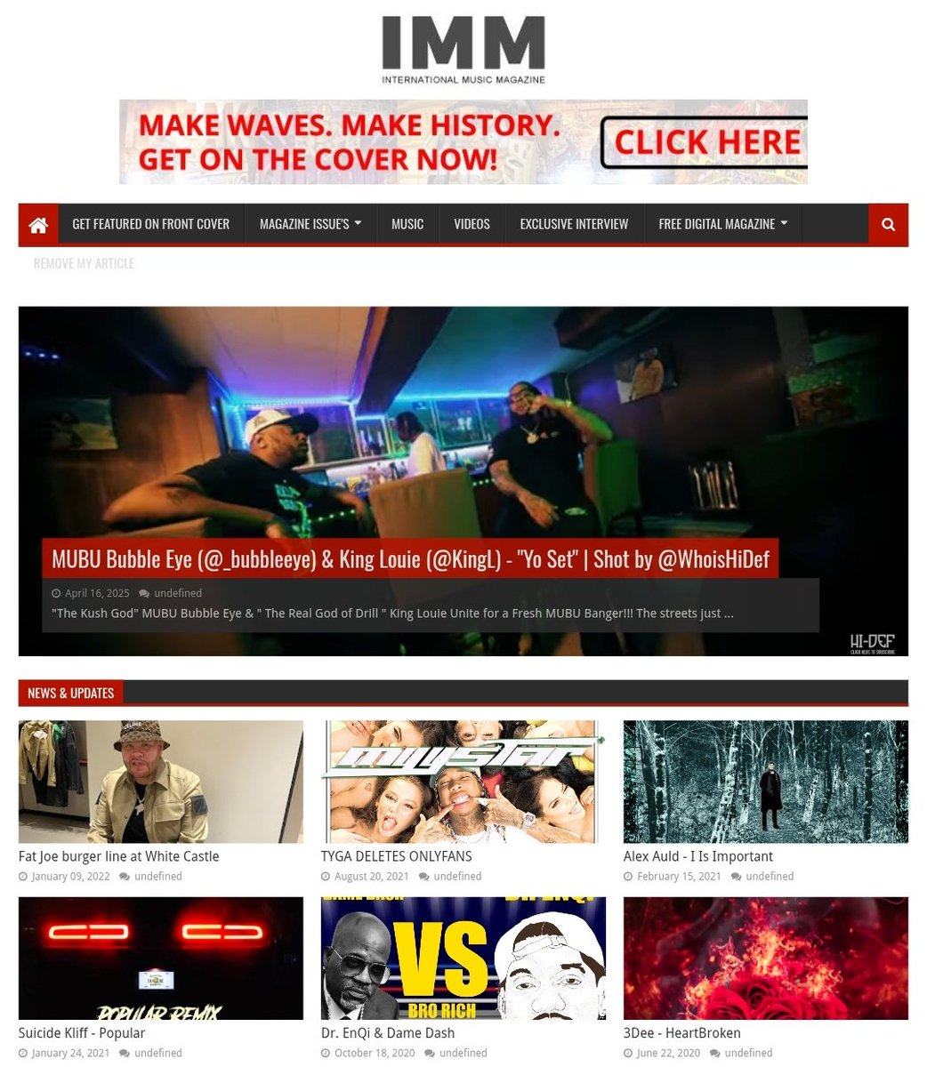 New on International Music Magazine #MUBU <a href="/_bubbleeye/">BUBBLE EYE</a>  x <a href="/KingL/">King Louie</a> " Yo Set " | Shot by @WhoisHiDef internationalmusicmagazine.com/2025/04/mubu-b…