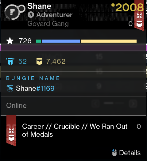 DemonGTP's tweet photo. hey @A_dmg04 @Bungie whens ur anti cheat gonna start working? comp is full of cheaters again Areo paid for the emblem and Gt500 is hard walling same with shane to carry him? like anti cheat work? https://t.co/tMm16sfk35