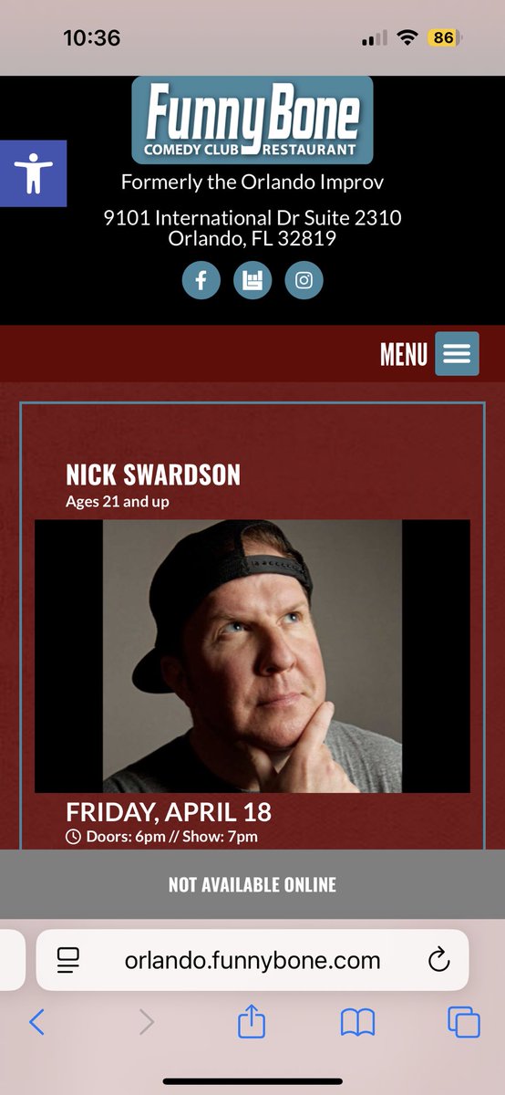 airborne8890's tweet photo. Totally enjoyed @NickSwardsonโs stand-up at @FunnyBoneORL tonight! ๐ค๐คฃ
#nickswardson #funnybone #funnybonecomedyclub #orlandofunnybone #fridayfun #fridaynightlife #weekendvibes https://t.co/LxoMh3So0v