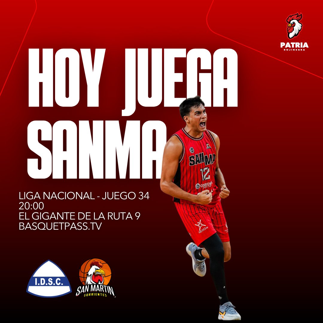 PatriaRojinegra's tweet photo. ¡𝗛𝗢𝗬 𝗝𝗨𝗘𝗚𝗔 𝗦𝗔𝗡 𝗠𝗔𝗥𝗧𝗜́𝗡!👊🐔

#VamosRojinegro❤️🖤 https://t.co/mT7JhJZzkU