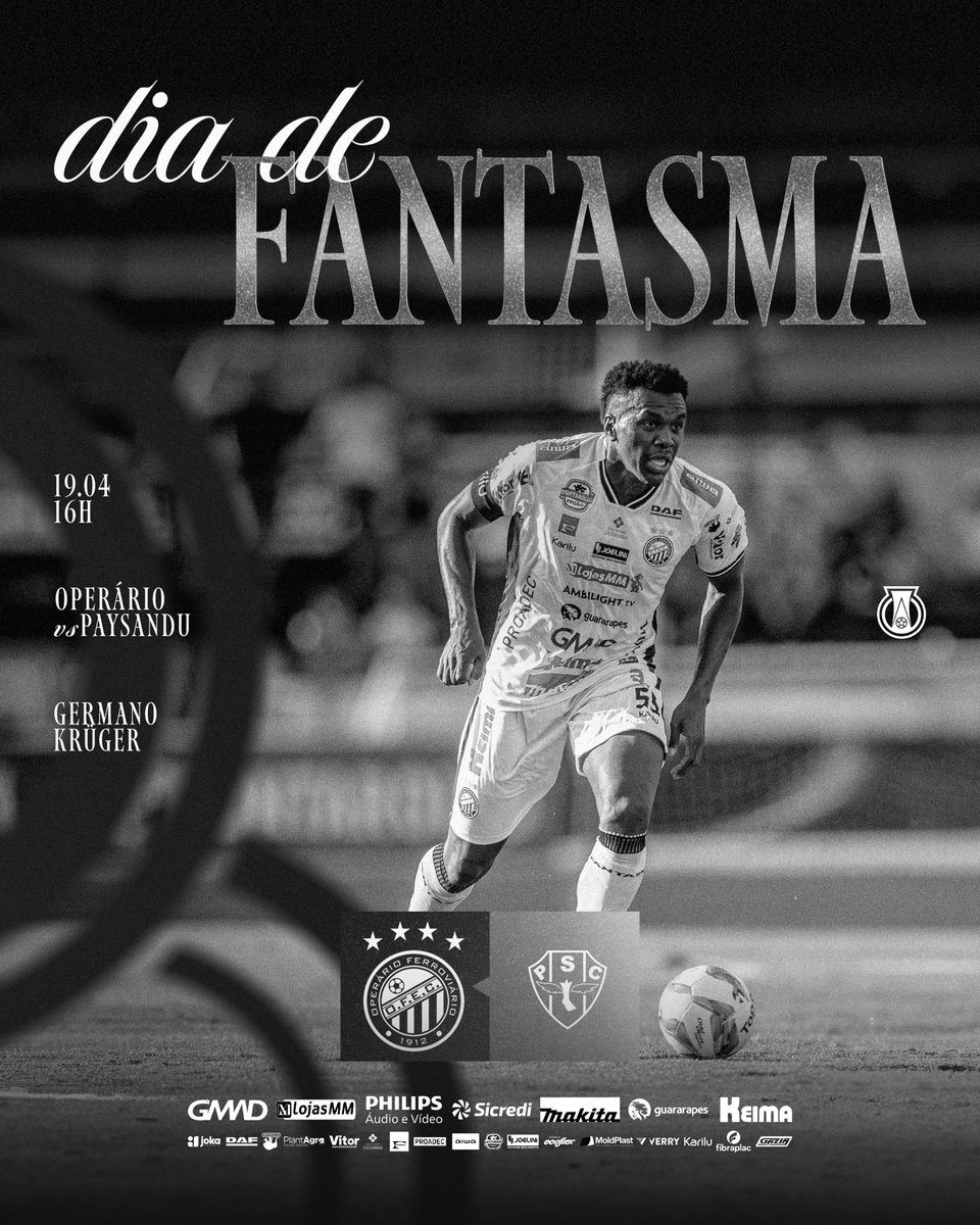 OFECoficial's tweet photo. 𝐃𝐈𝐀 𝐃𝐄 𝐅𝐀𝐍𝐓𝐀𝐒𝐌𝐀 👻

⏰ 16h
🏟️ Germano Krüger 
🆚 Paysandu 
🏆 Brasileiro Série B
🎟️ Bilheterias do GK ou site https://t.co/y1YQT4P8g3

✍️ @enzobinotto • OFEC

#SouFantasma https://t.co/wvLSbgXhuF