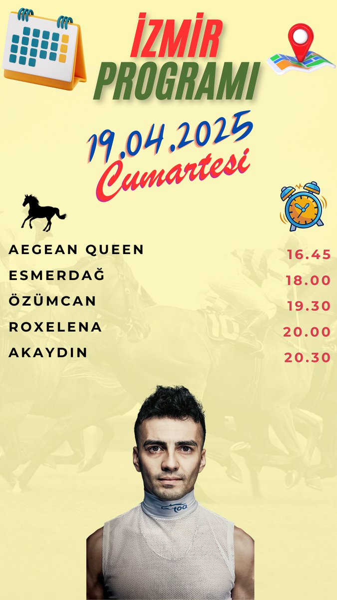 jnevzatavci's tweet photo. 🗓️19.04.2025
📍İzmir Şirinyer Hipodromu https://t.co/rXZtIIzjkW