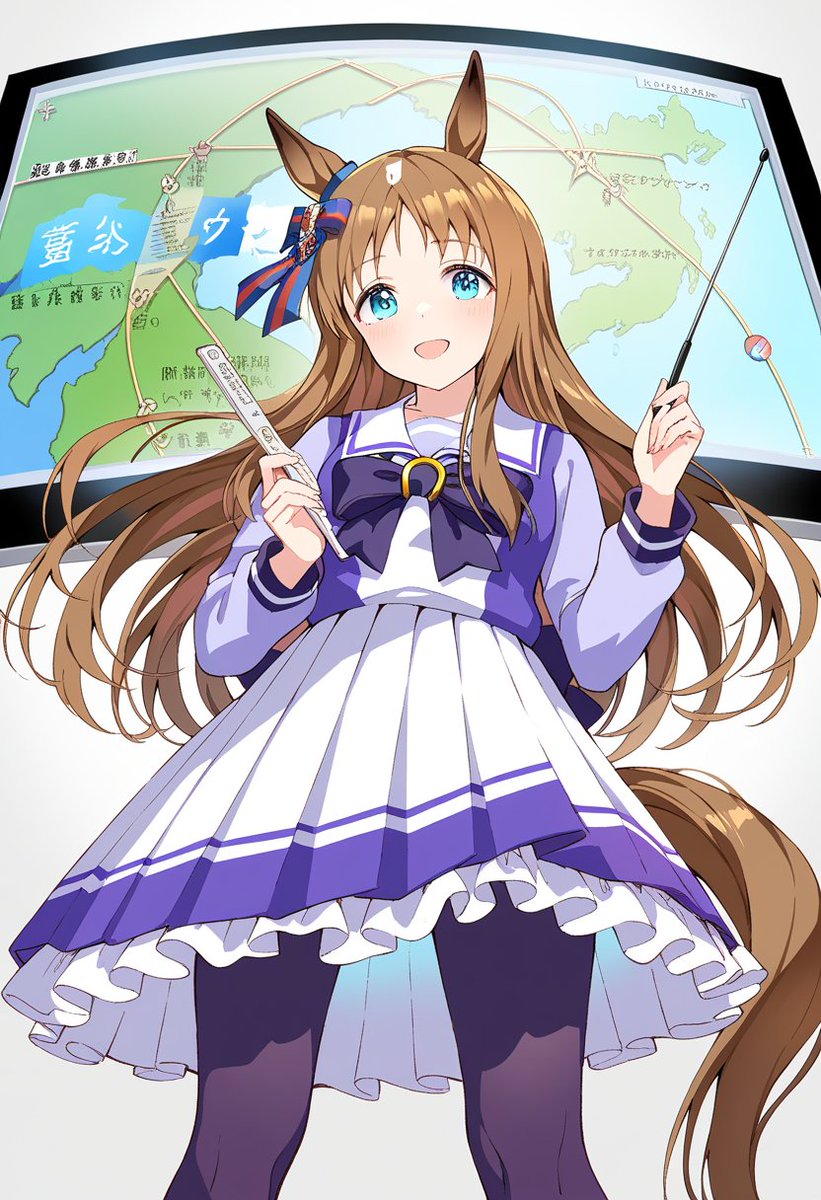 sonicmappy's tweet photo. #グラスワンダー
#ウマ娘
#今日は何の日
「トレーナーさん、今日は地図の日ですよ🎵今度の遠征はどこですか💙」
（2人で行った所に印…💕） https://t.co/P1rRa62WSM