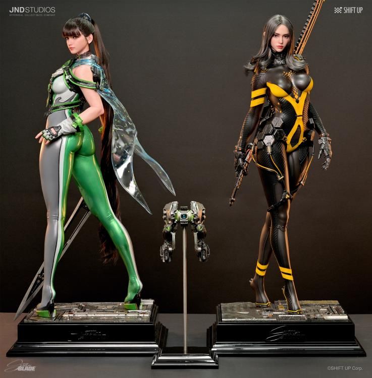 Wario64's tweet photo. Stellar Blade Hyperreal Eve 1/3 Scale Limited Edition Statue up for preorder at BBTS ($2,999.99) https://t.co/fWfrflrb8c 

Stellar Blade Hyperreal Eve, Tachy and Drone 1/3 Scale Limited Edition Statue Set ($4,999.99) https://t.co/VbyEWJ01I0 https://t.co/IiriH8Ad6R