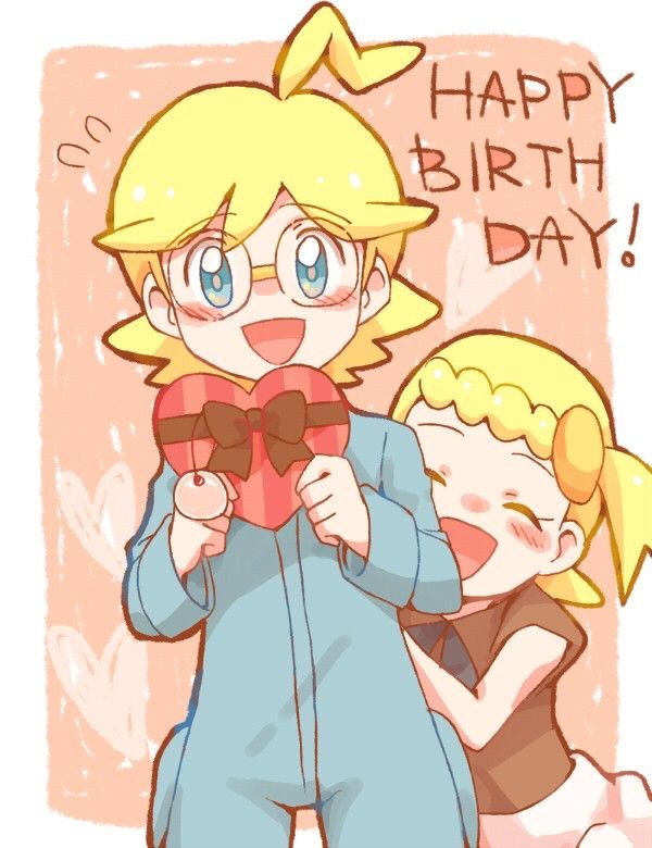 Happy birthday 🎈🎁🎂🎉🎊 to our big brother <a href="/TheChespin2000/">Clemont Citron</a> !!!!! He’s the birthday boy, that’s my big brother!!!!!

Dedenne, Flababe and Squishy: (cheerful and excited)