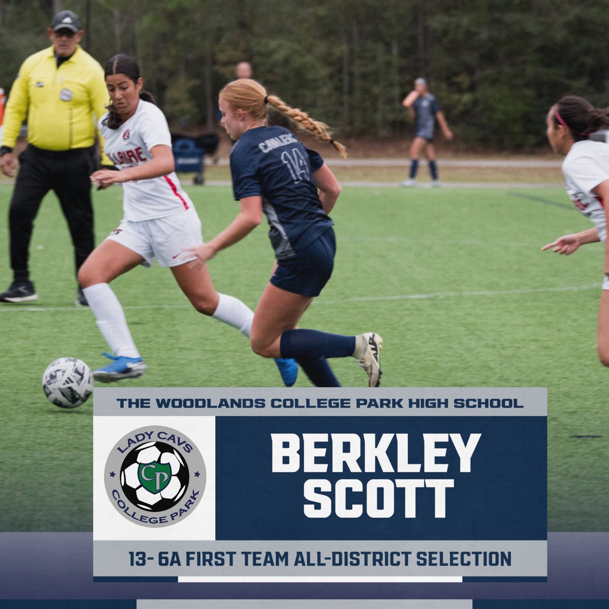 Congrats to our #14 Berkley Scott on her 13-6A First Team All District Selection!