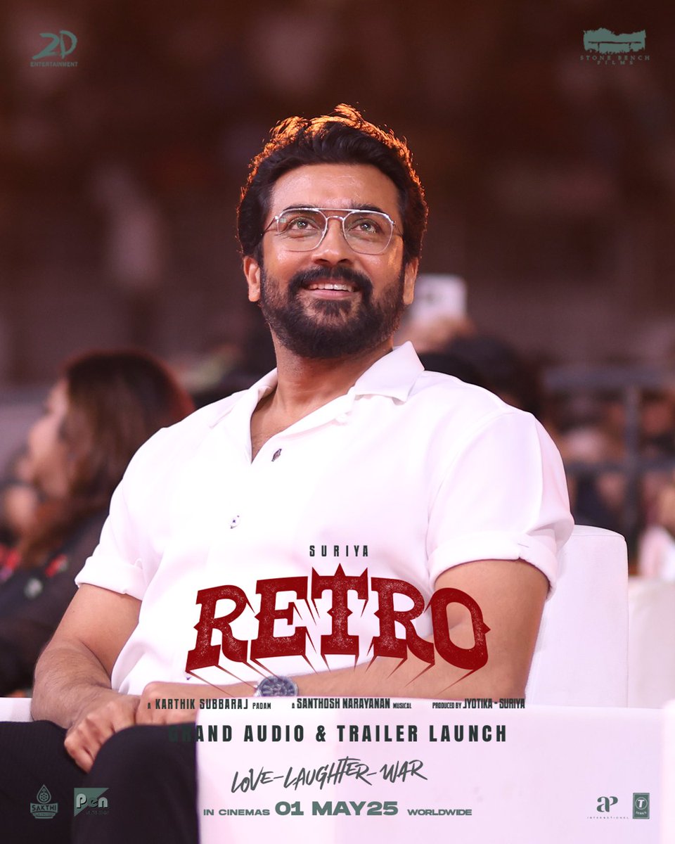 rameshlaus's tweet photo. #TheOne and the only! @Suriya_offl sir 🔥
#Retro #RetroTrailerLaunch #RetroAudioLaunch #LoveLaughterWar #RetroFromMay1 https://t.co/mu2t6ep5sl