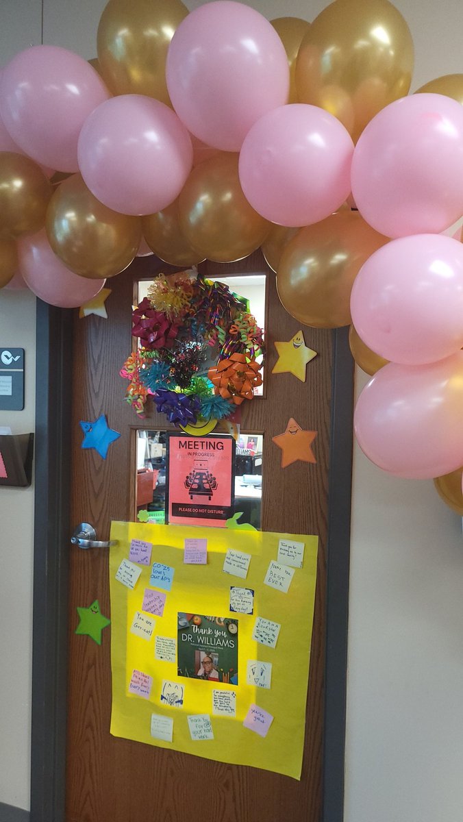 Special thank you to the wonderful clerks at Wunsche High School for the beautiful birthday decorations. I always appreciate my work family.