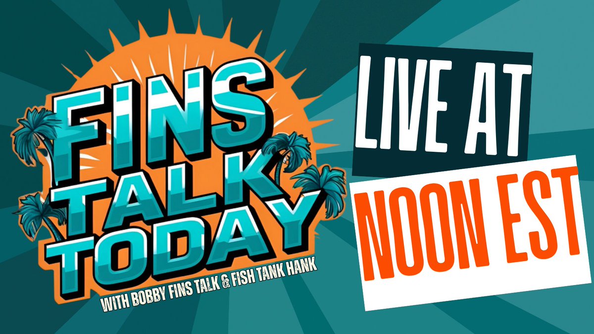 Fins Talk Sports Network (@finstalknetwork) on Twitter photo #MiamiDolphins fans!
Start your weekend off right with a brand new episode of Fins Talk Today with <a href="/BobbyFinsTalk/">Bobby Fins Talk</a> & <a href="/Phins2winn/">“Fish Tank” Hank</a> at Noon Est on Saturday!
<a href="/FinsFaithfulPod/">Fins Faithful Podcast</a> joins the show as a special guest to discuss the #NFLDraft & the guys give their top 5 preferred options for #MiamiDolphins fans!
Start your weekend off right with a brand new episode of Fins Talk Today with <a href="/BobbyFinsTalk/">Bobby Fins Talk</a> & <a href="/Phins2winn/">“Fish Tank” Hank</a> at Noon Est on Saturday!
<a href="/FinsFaithfulPod/">Fins Faithful Podcast</a> joins the show as a special guest to discuss the #NFLDraft & the guys give their top 5 preferred options for