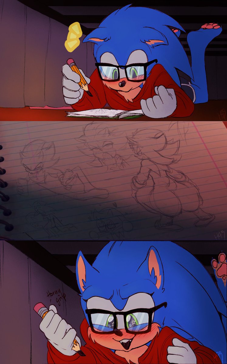 HekkBlank's tweet photo. Got reminded of the turning red meme and I paused comms for this. The pervert Nicky worm is in my heAD. (he loves drawing shadow with a fat ass😏)
#sonadownsfw #sonicnsfw #shadownsfw https://t.co/rl7Kzix0oP