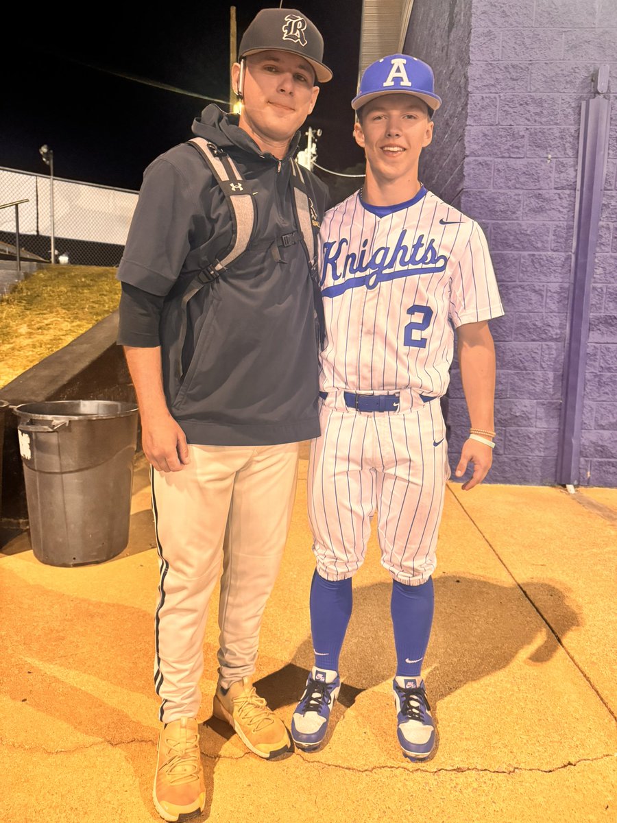 This is Drew &amp; Jess Smith after Jess’s last HS game in 2012.

And, this is Drew &amp; Coach Jess Smith after Drew’s last HS game in 2025.

Baseball is a special game that has taken Drew many different places &amp;  introduced him to many different people.

Thank you Jess for your impact.