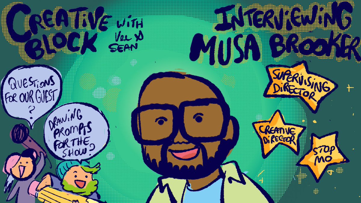 Creative Block (@crtvblock) on Twitter photo Send in your drawing prompts and questions for <a href="/saymoo/">Musa Brooker</a>
Musa is the supervising director for Lil Kev, a new animated series inspired by Kevin Hart's life. He's an animation director, stopmotion animator, and USC Professor who has animated for the Boys, Atlanta, and McDonalds Send in your drawing prompts and questions for <a href="/saymoo/">Musa Brooker</a>
Musa is the supervising director for Lil Kev, a new animated series inspired by Kevin Hart's life. He's an animation director, stopmotion animator, and USC Professor who has animated for the Boys, Atlanta, and McDonalds