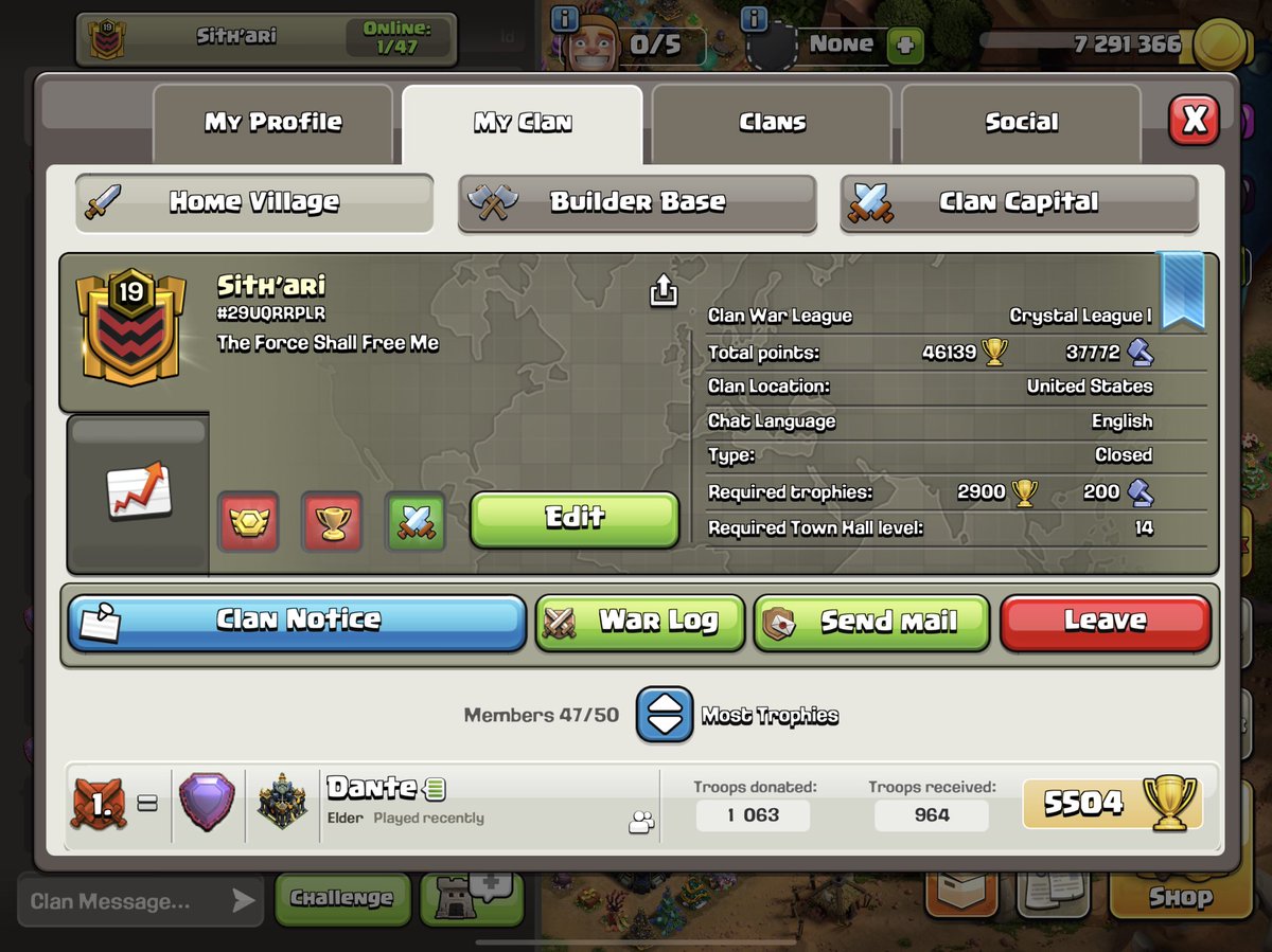 itachi4c's tweet photo. @ClashofClans Pull up got 100m left, I could get that myself but I’m in LL https://t.co/4PXCBPle5l
