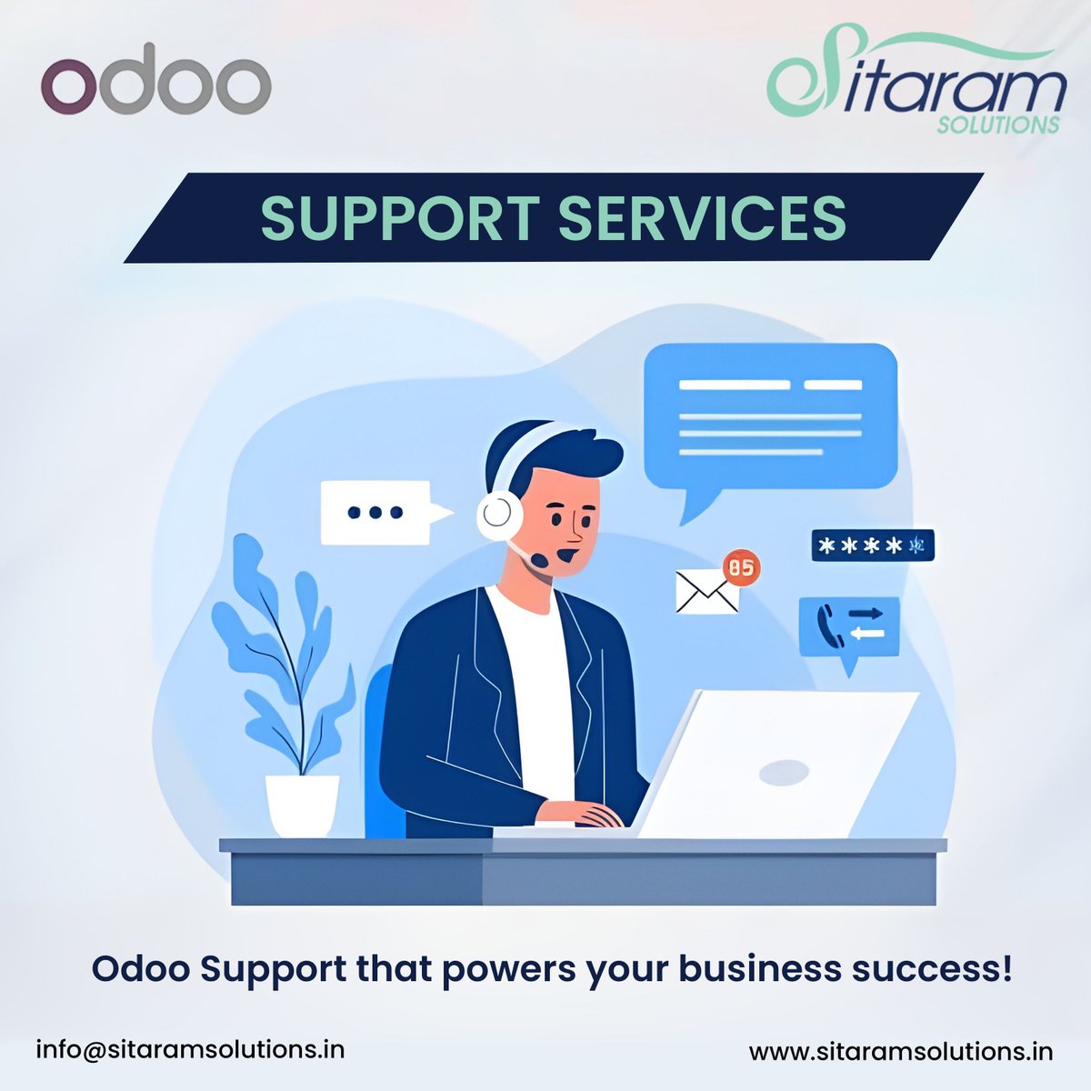 SitaramSolution's tweet image. Don’t let an Odoo glitch slow you down. 🛠️ Our Sitaram Solutions support team delivers fast fixes and expert advice—so your system stays on track 24/7.
✉️ info@sitaramsolutions.in
#OdooExperts #TechSupport #ERP #CustomerCare #SitaramSolutions #Odoo #ERP

👉 Contact us now!