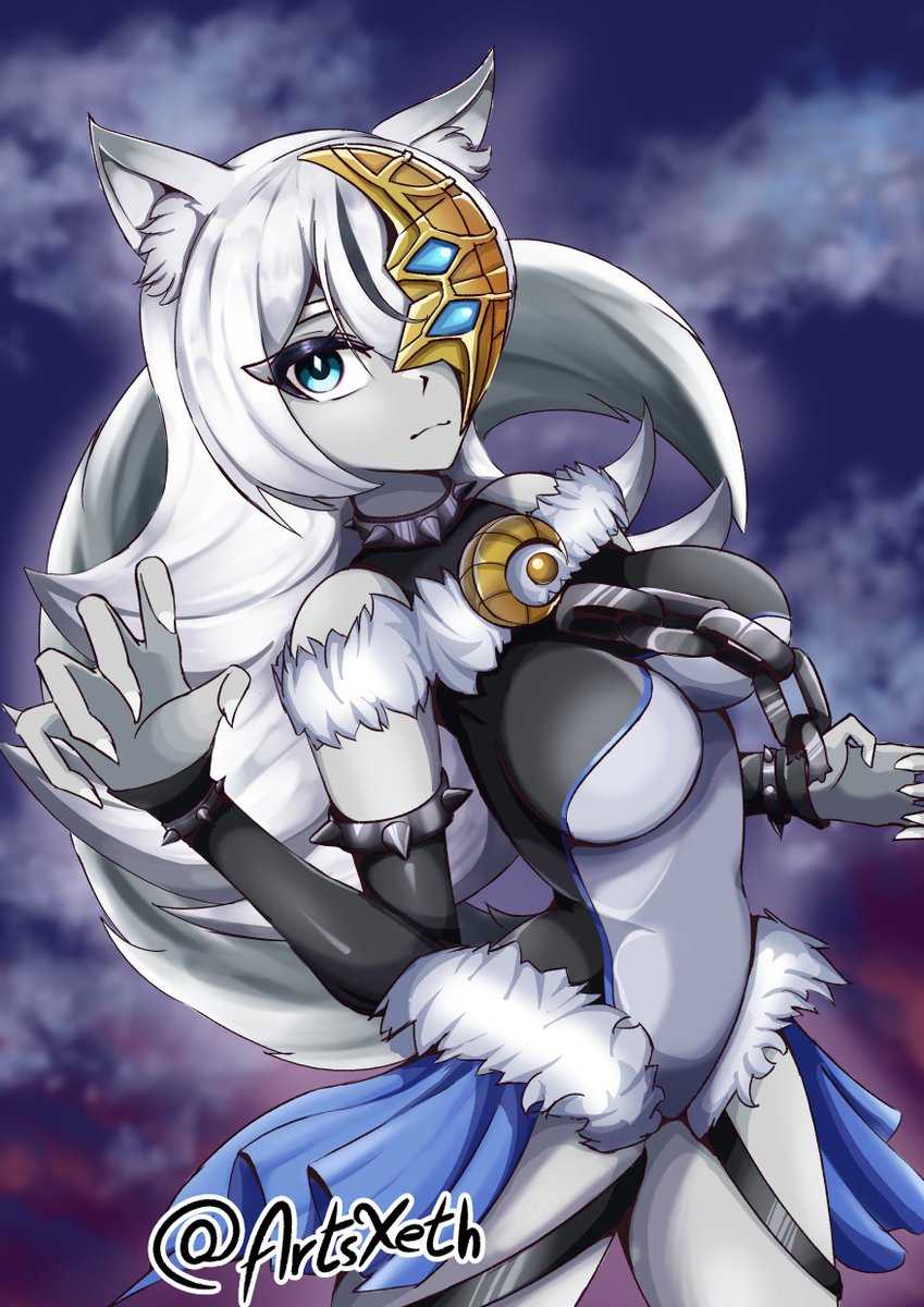 Lunalight Silver Hound fanart.

#OCGファンアート #遊戯王OCG