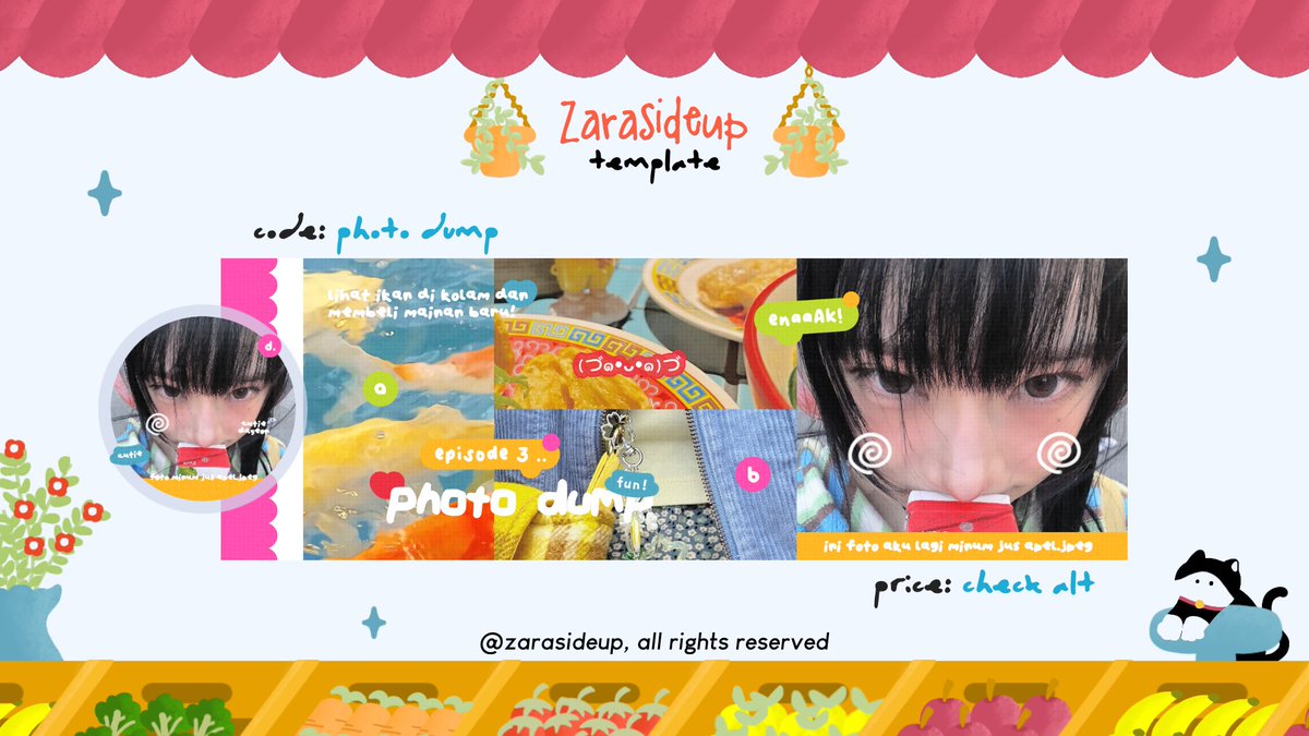 itszarastudio's tweet photo. repost will be appreciated! 🚃

HAING 🌀 aku datang dengan membawa 20 template layout yang akan aku sell besok! sebelum itu, tolong diospekin dulu yaa 🥣🍀 kalau ada yang nggak aman boleh banget DM aku baik baik! 🍎

oiya, jangan lupa check ALT ya! timakaci 🏏
#zonauang #zonaba https://t.co/aY10F5Ezl1