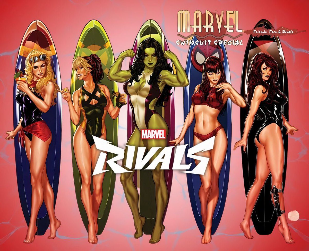 FunkoPOPsNews's tweet photo. Yay or nay? I feel Marvel Rivals will soon be everywhere again, with the new teaser of upcoming swimsuit skins ~ #MarvelRivals #FPN #FunkoPOPNews #Marvel https://t.co/LrUPhQLERG