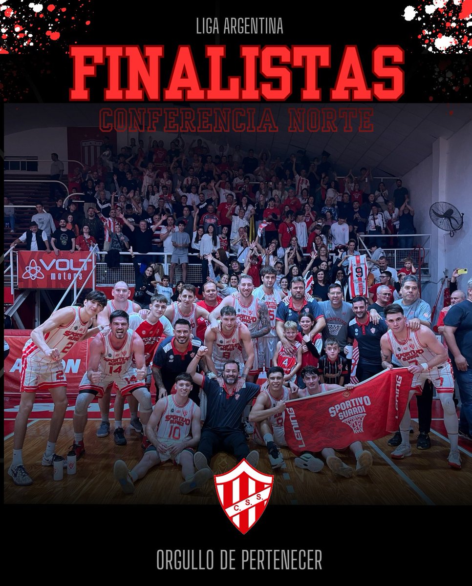 🏀LIGA ARGENTINA
🔥🎉SOMOS FINALISTAS DE LA CONFERENCIA NORTE
🤪Lo hiciste de nuevo Sportivo, q loco estaas!!
⚔️El rojiblanco liquida la serie 3-0 y vuelve a casa con boleto en mano para La Final
👏Felicitaciones! Son enooormes! Como su gente🇦🇹
♥️🤍Semejante ORGULLO de PERTENECER