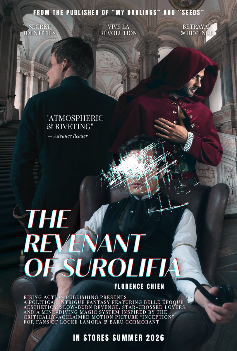 florchien's tweet photo. ✨ THE REVENANT OF SUROLIFIA IS COMING SOON JULY '26! ✨
🗡️An imperial officer with a secret identity
🪽A thief trying to start a revolution
⚖️A university student turned diplomat
🩸They want to kill each other
🔥But they must cooperate to stop a war
#PosterPit #PosterPitP #A #F https://t.co/GmSfikcCuC